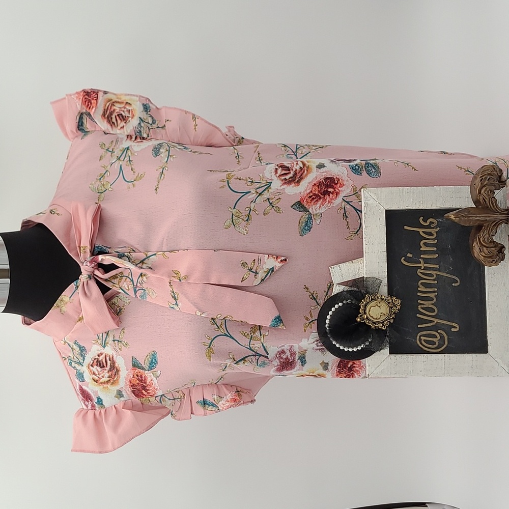 Anna Kaci Floral Blouse sz 5